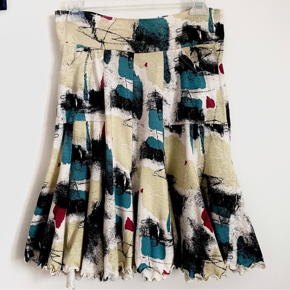 Effie's Heart 7 Year Mid-Century Paneled Fit And Flare Skirt Size M EUC